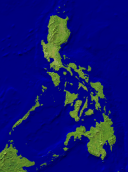 Philippines Satellite + Borders 1187x1600